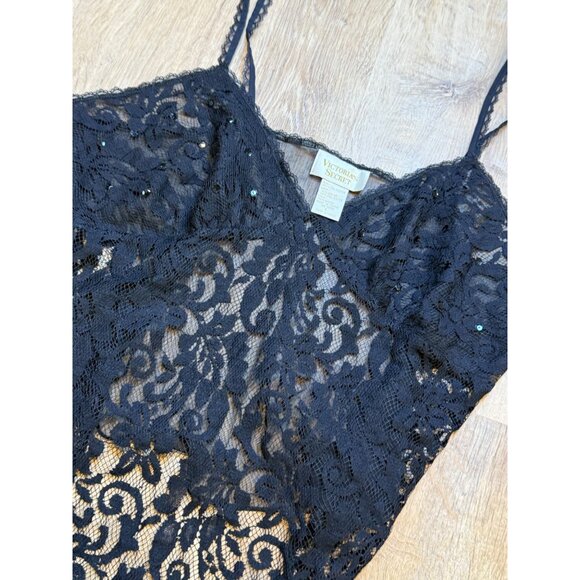 90s Victorias Secret Gold Label Black Lace Cami L - Picture 6 of 6